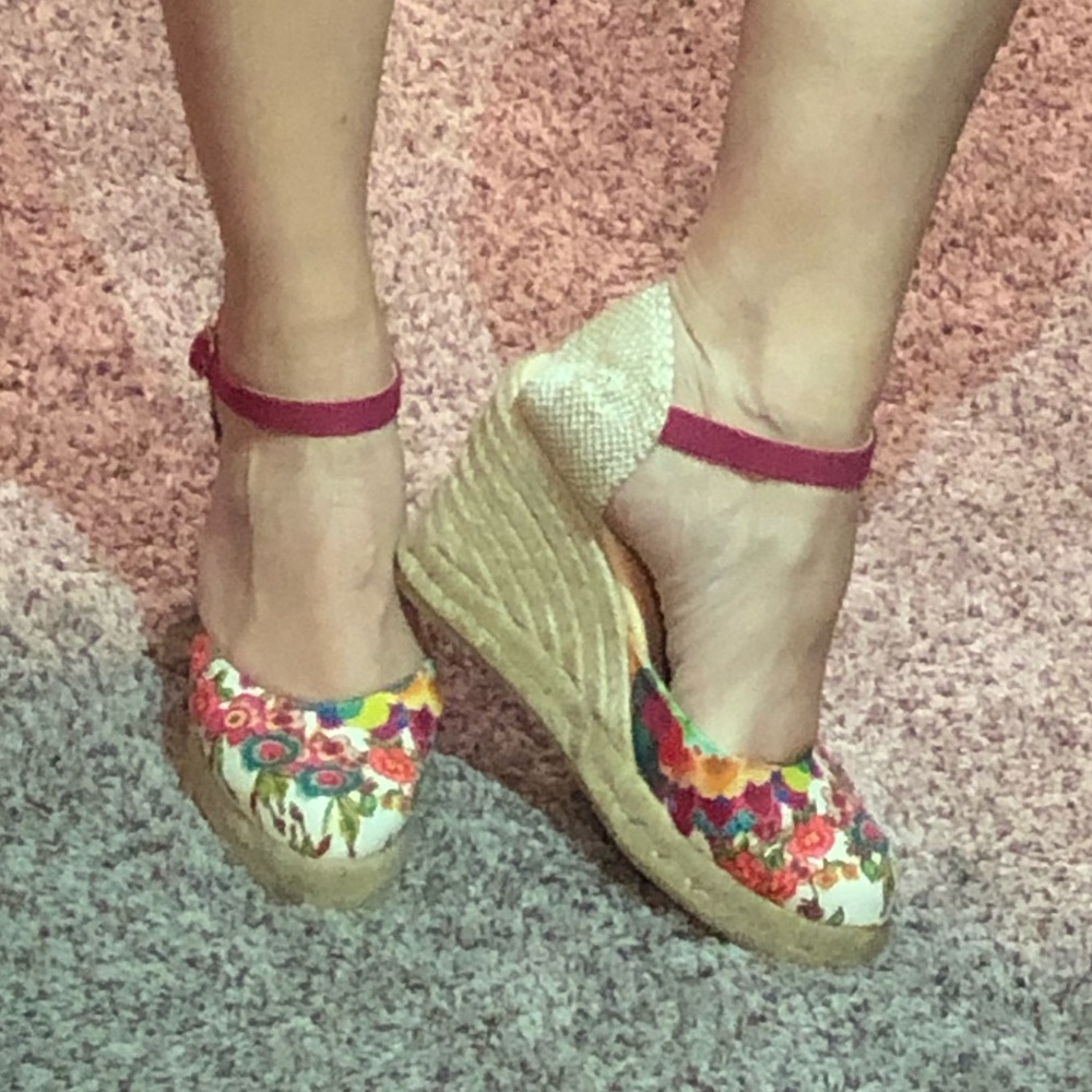 Floral Desigual Wedge Espadrilles 🌸